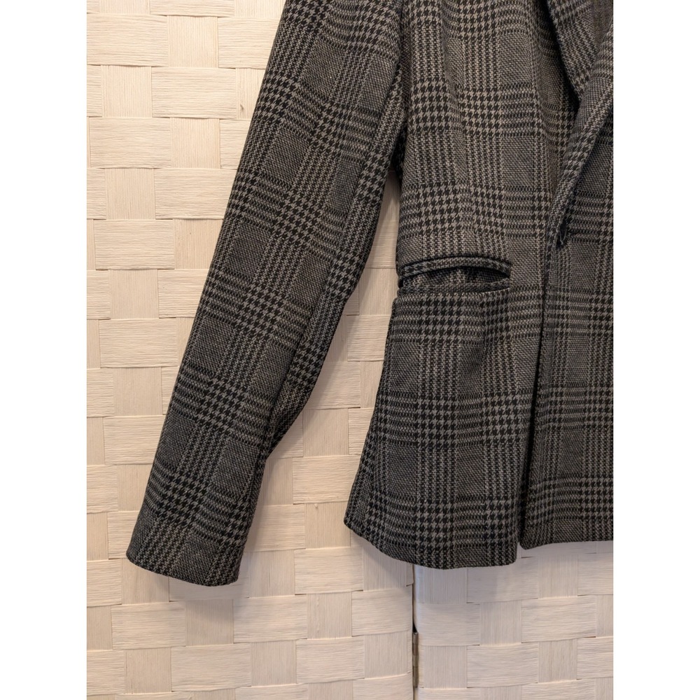 Love Tree‎ Blazer Houndstooth Plaid Jacket Women Office Academic Old Money Sz S - Picture 5 of 14